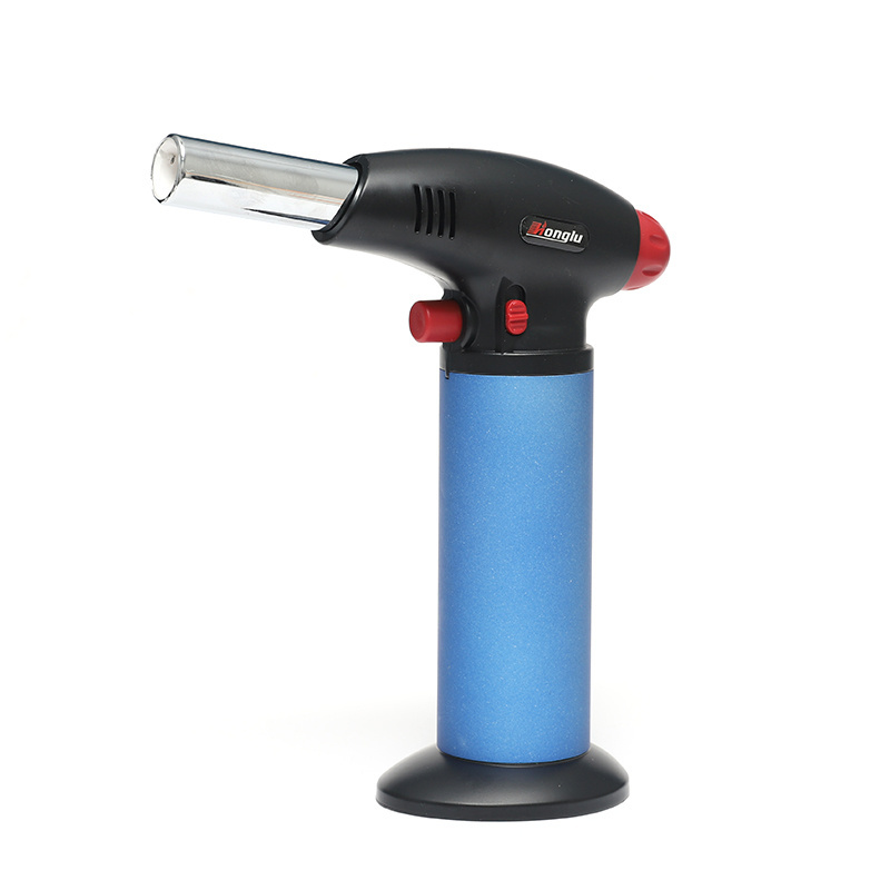 Blue Flame Lighter Gun Gas Welding Kitchen Butane Torch Lighter Portable Butane Gas Refillable Torch Lighter