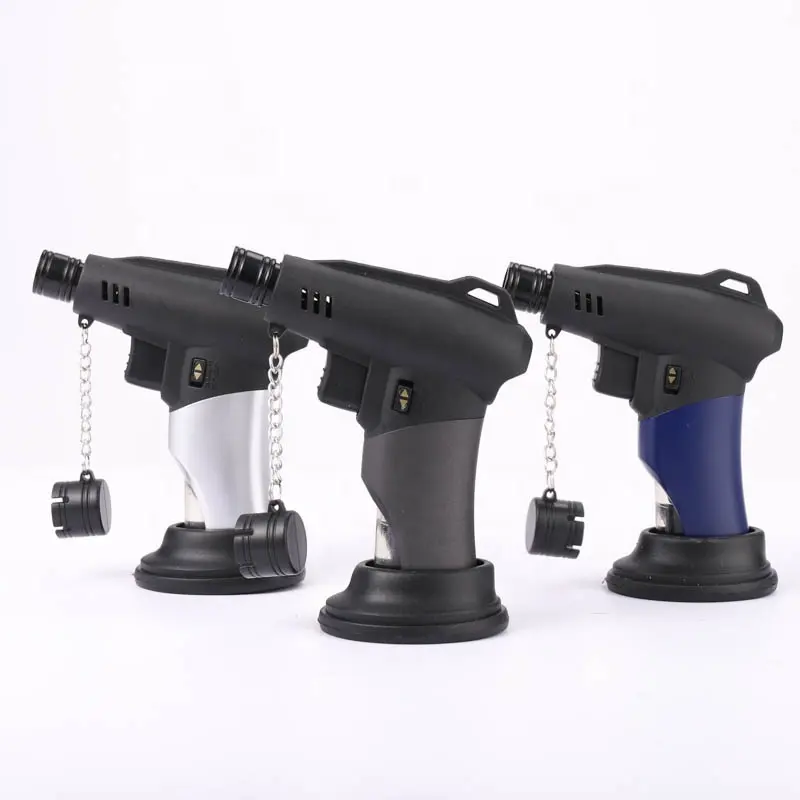 Wholesale Windproof Direct Impact Lighter Moxibustion Cigar Special Spray Gun Portable Outdoor Butane Torch Lighter