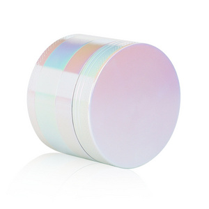 Wholesale zinc alloy 4 layers colorful 55mm hemp herb grinder machine custom logo pink raw tobacco grinder crusher