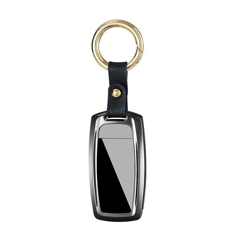 Creative car key lighter inflatable  windproof with lighters key buckle butane