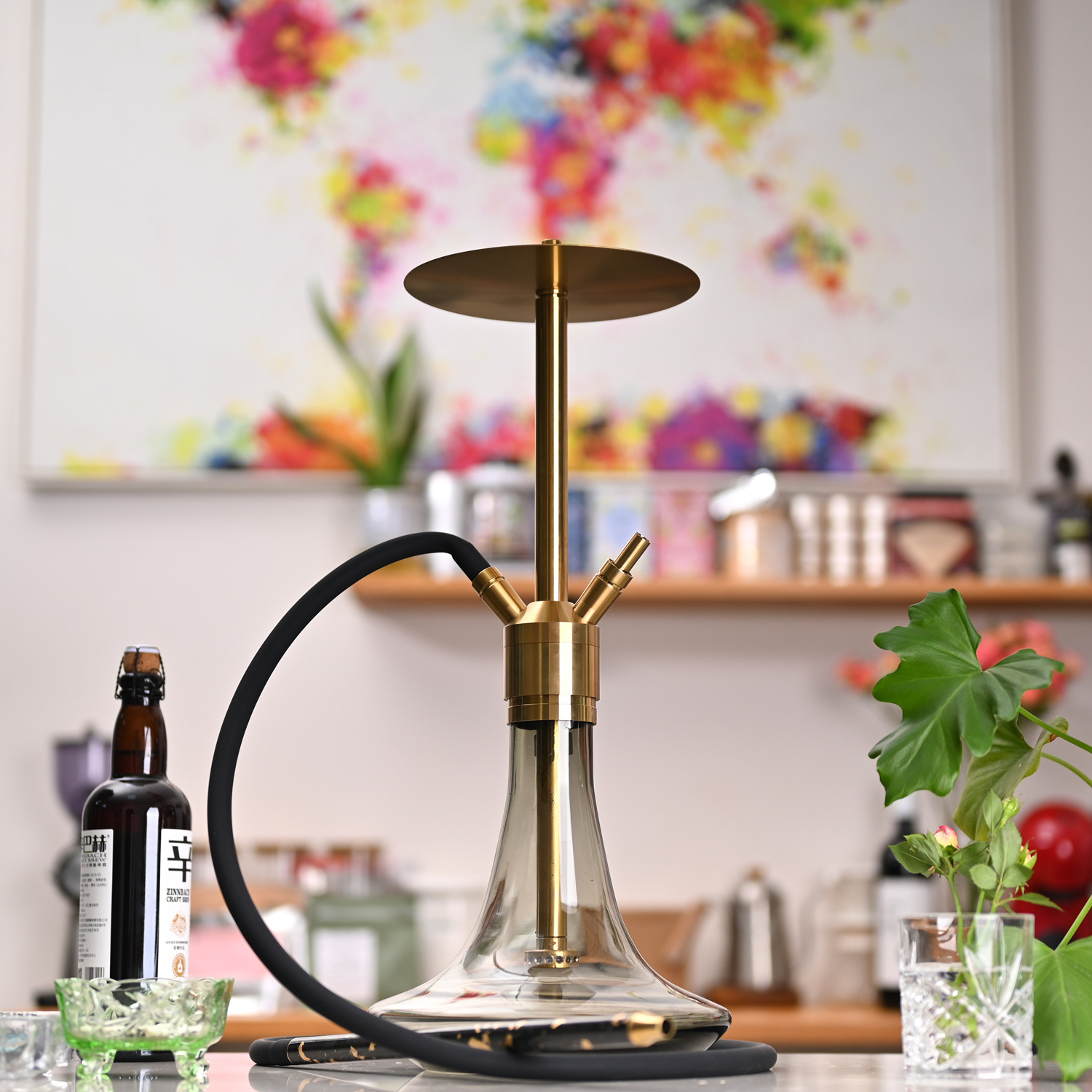 High-Tech Craftsmanship Premium Public Popular Stainless Steel Shisha Hookah Set