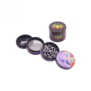 2023 Smoking Accessories Custom Logo Black 4 Pieces Tobacco Spice Grinders Herbal Tobacco Herb Grinder