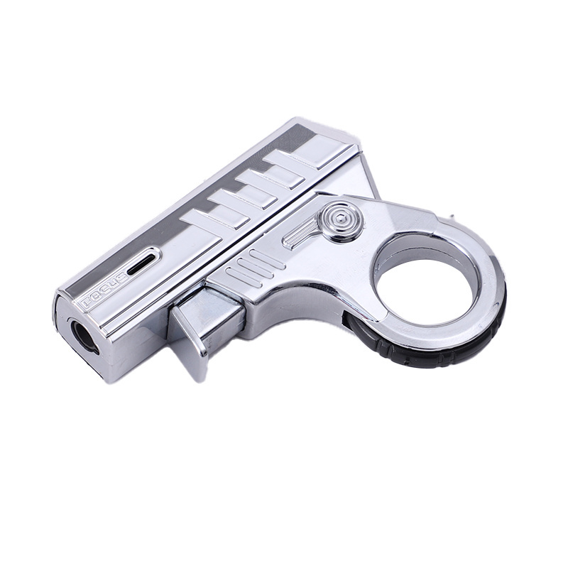 New arrival unique pistol shaped torch lighter Inflatable gas  gun torch lighter