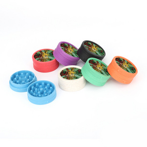 JSK0001 JIJU New Colors Grinding Embossed Custom Logo Design 55mm-2 Layer Bio Tobacco Eco-Friendly Degradable Herb Grinder