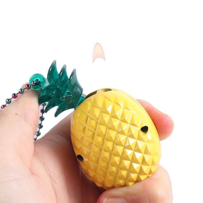 Special Design Windproof Pineapple Shaped Lighter Custom Logo Smoking Torch Lighter Cigarette