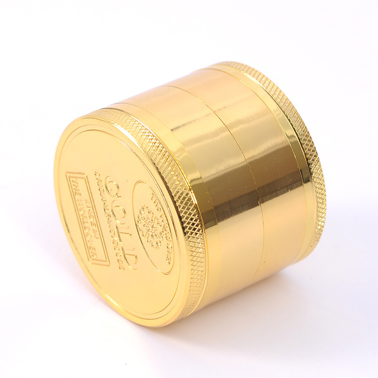 Luxury Golden Custom Metal Grinder Dry Herb Grinders Herbal Tobacco