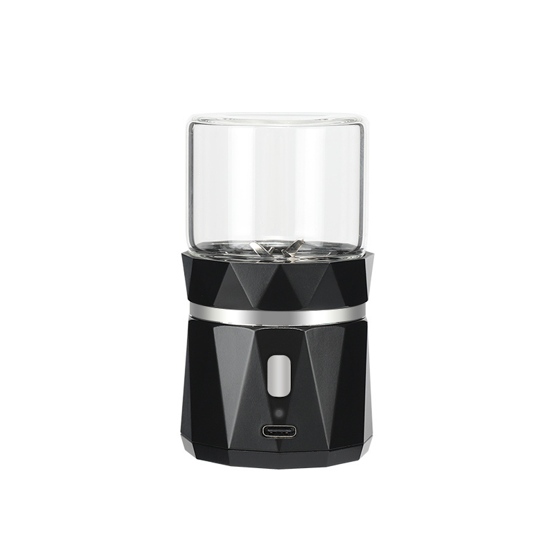 High Power Electric  Auto Grinders Anti Splash Mini Glass Cover Electric Grinder Smoking Grinding Machine