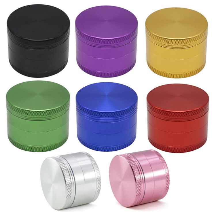 Cheap Price 55mm Colorful Aluminum Alloy Dry Herb Grinder Custom Portable 4 Layers Crusher Herb Grinder