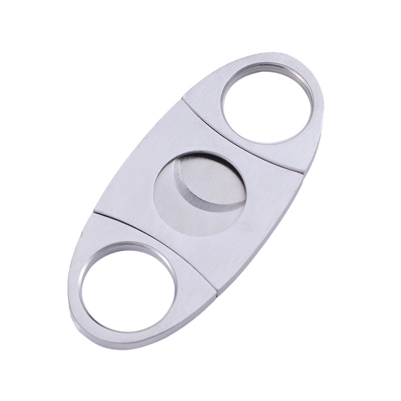 Custom Cigar Accessories Luxury Cigar Cutter Stainless Steel Double Bladed Cutter Cigar Knife