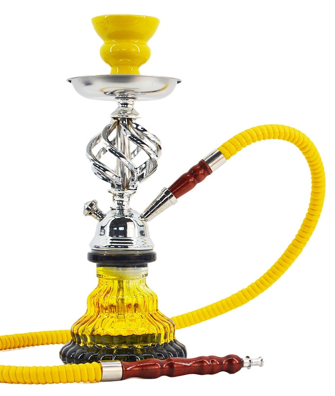 JIJU Arabian Cheap Mini Colorful Crystal Hookah Base Small Travel Car Metal Portable Shisha Hookah