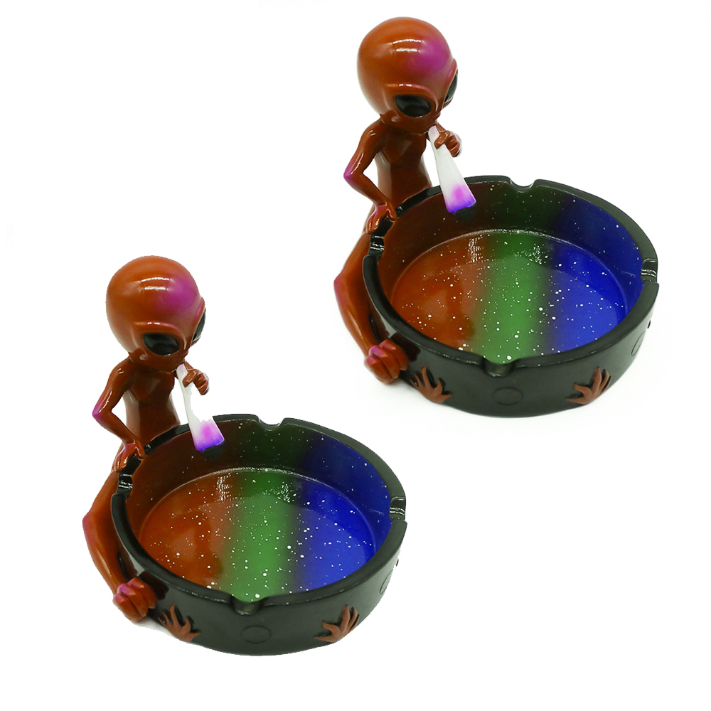 Custom Alien Cigar Ashtray Smokeless Resin Ashtray Alien Herbal Tobacco Smoking Resin Ashtray