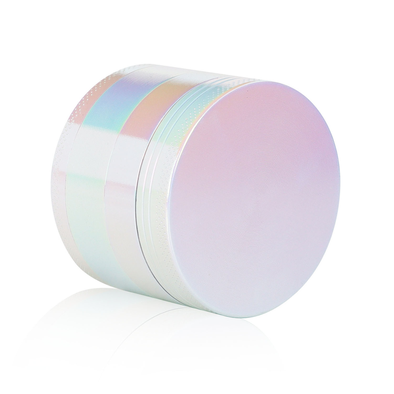 Wholesale zinc alloy 4 layers colorful 55mm hemp grinder machine custom logo pink raw herb grinder