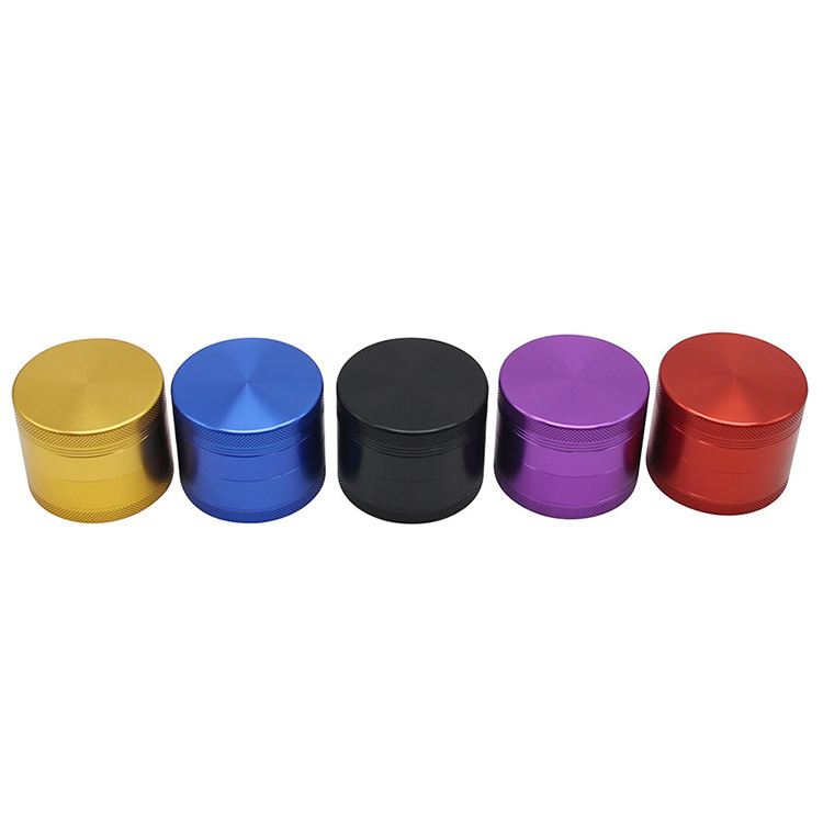 Cheap Price 55mm Colorful Aluminum Alloy Dry Herb Grinder Custom Portable 4 Layers Crusher Herb Grinder