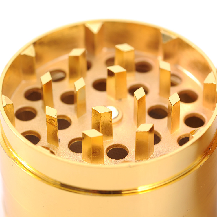 Luxury Golden Custom Metal Grinder Dry Herb Grinders Herbal Tobacco