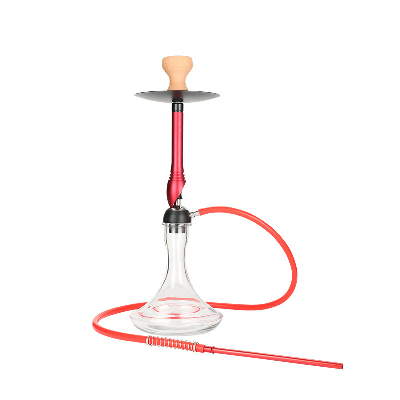 Factory Direct Large Size Aluminum Stem Arabian Hookah Shisha Narghile Nargile Huka Glass Hookah