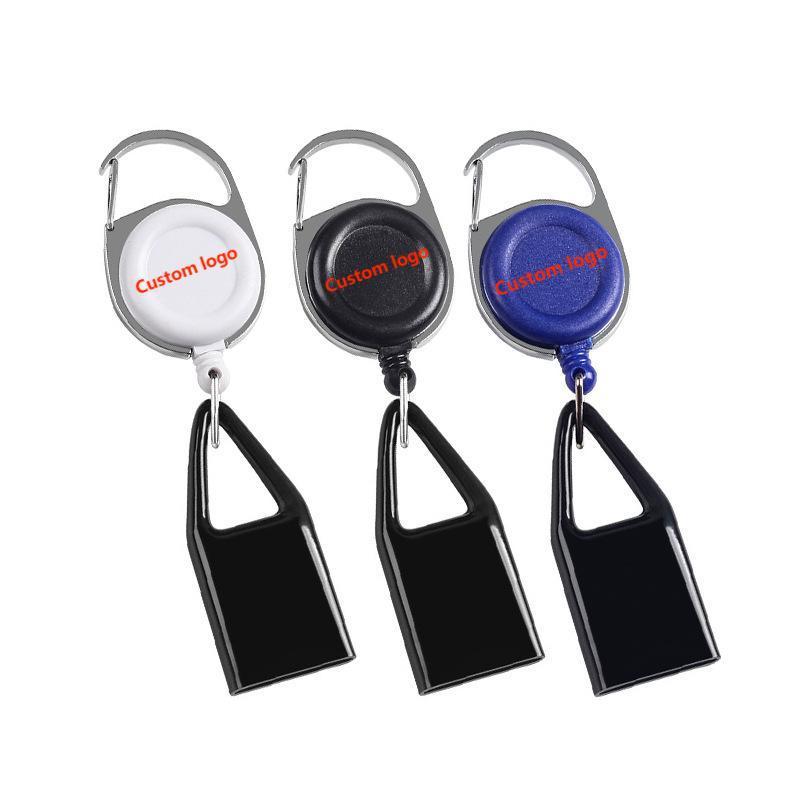 High Quality Custom Logo Lighter Holder Retractable Keychain with Clip  Lighter Leash