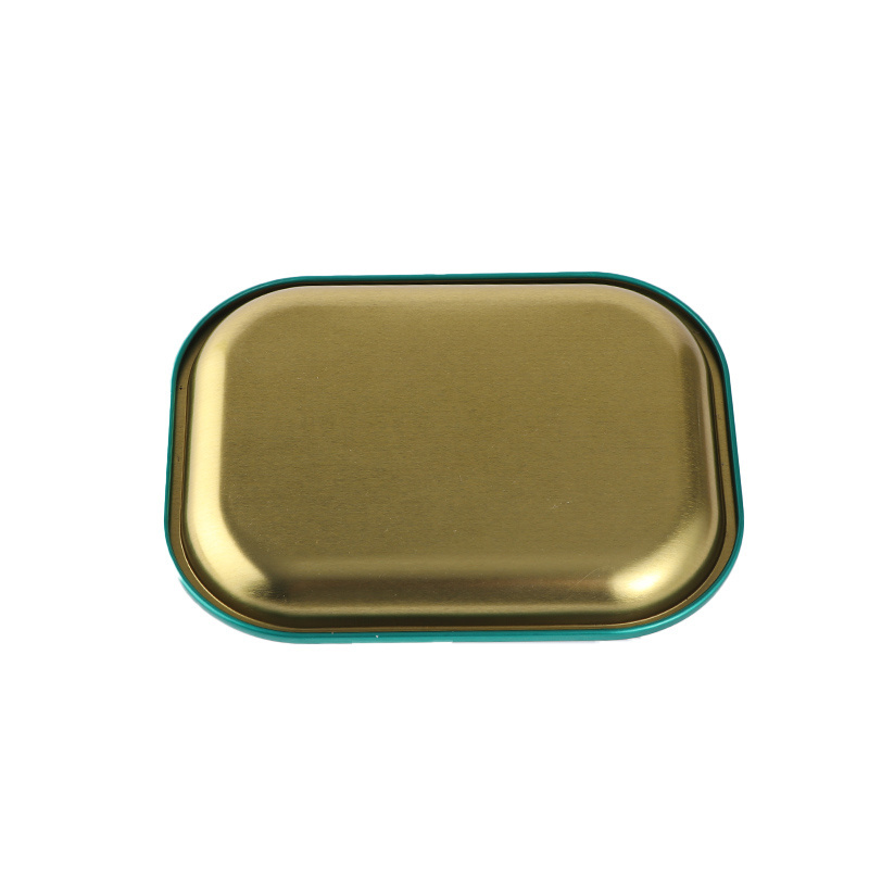 High Quality Custom Design 18*14CM Small Size Square Tin Metal Rolling Tray Tinplate Serving Trays