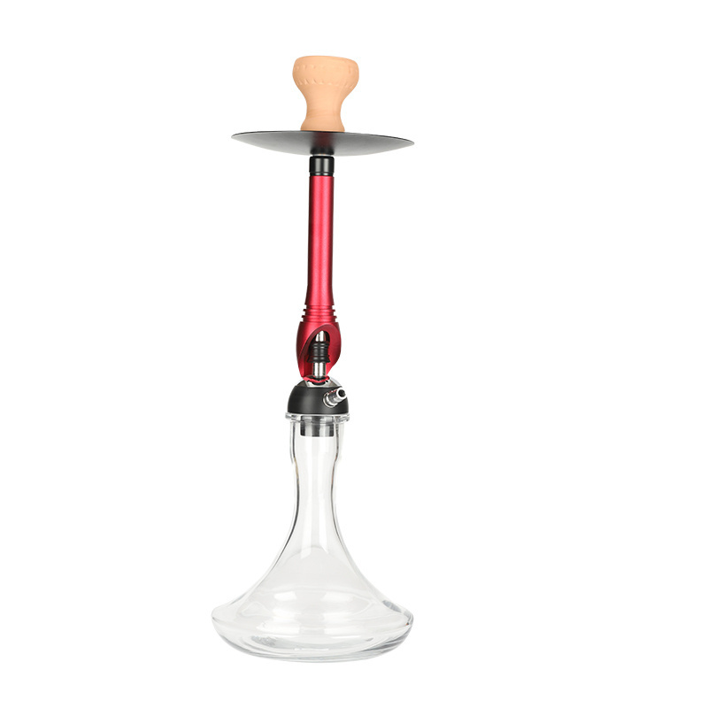 Factory Direct Large Size Aluminum Stem Arabian Hookah Shisha Narghile Nargile Huka Glass Hookah