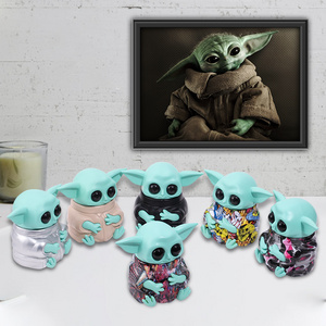 New arrival 3D Cute Design 2 in 1 Herb Grinder Cartoon YoDa Herb Grinder 3 Parts Spice Tobacco Grinder