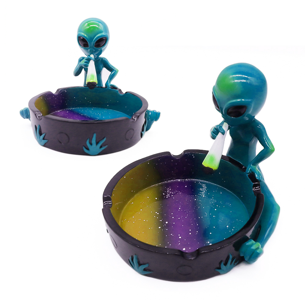 Custom Alien Cigar Ashtray Smokeless Resin Ashtray Alien Herbal Tobacco Smoking Resin Ashtray