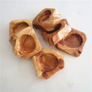 Creative Personality Wooden Cigar Holder Ashtray Smoking Accessory Cigar Bowl Natural Wood Cigar Ashtray