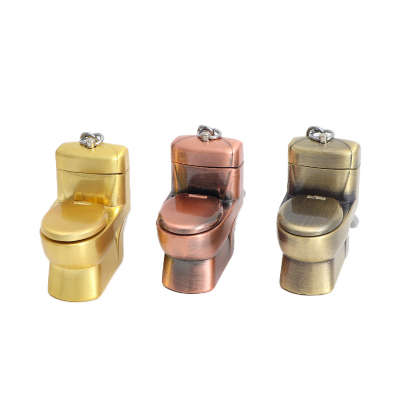 2023 New Cool Lighter Designs Special Toilet Shaped Fashion Key Chain Lighter for Cigarette