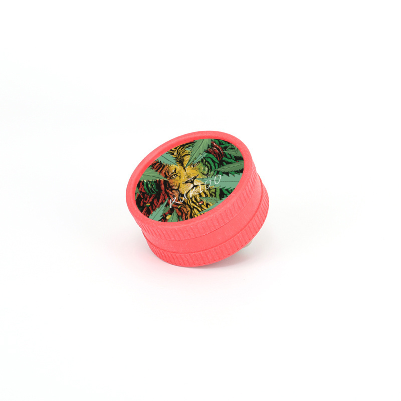 JSK0001 JIJU New Colors Grinding Embossed Custom Logo Design 55mm-2 Layer Bio Tobacco Eco-Friendly Degradable Herb Grinder