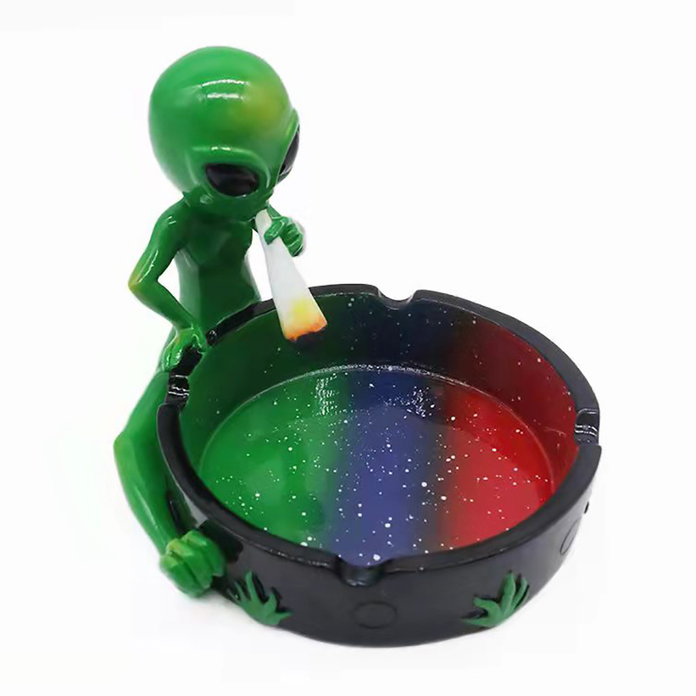 Custom Alien Cigar Ashtray Smokeless Resin Ashtray Alien Herbal Tobacco Smoking Resin Ashtray