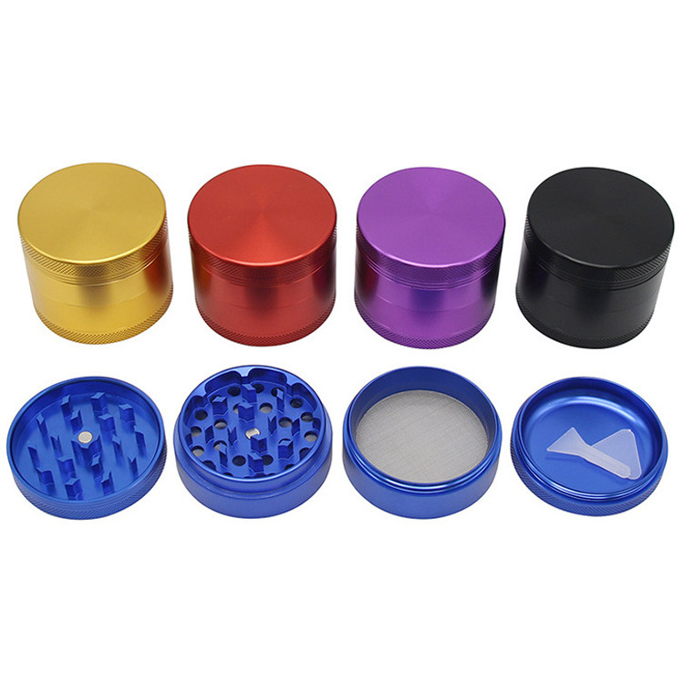 Cheap Price 55mm Colorful Aluminum Alloy Dry Herb Grinder Custom Portable 4 Layers Crusher Herb Grinder