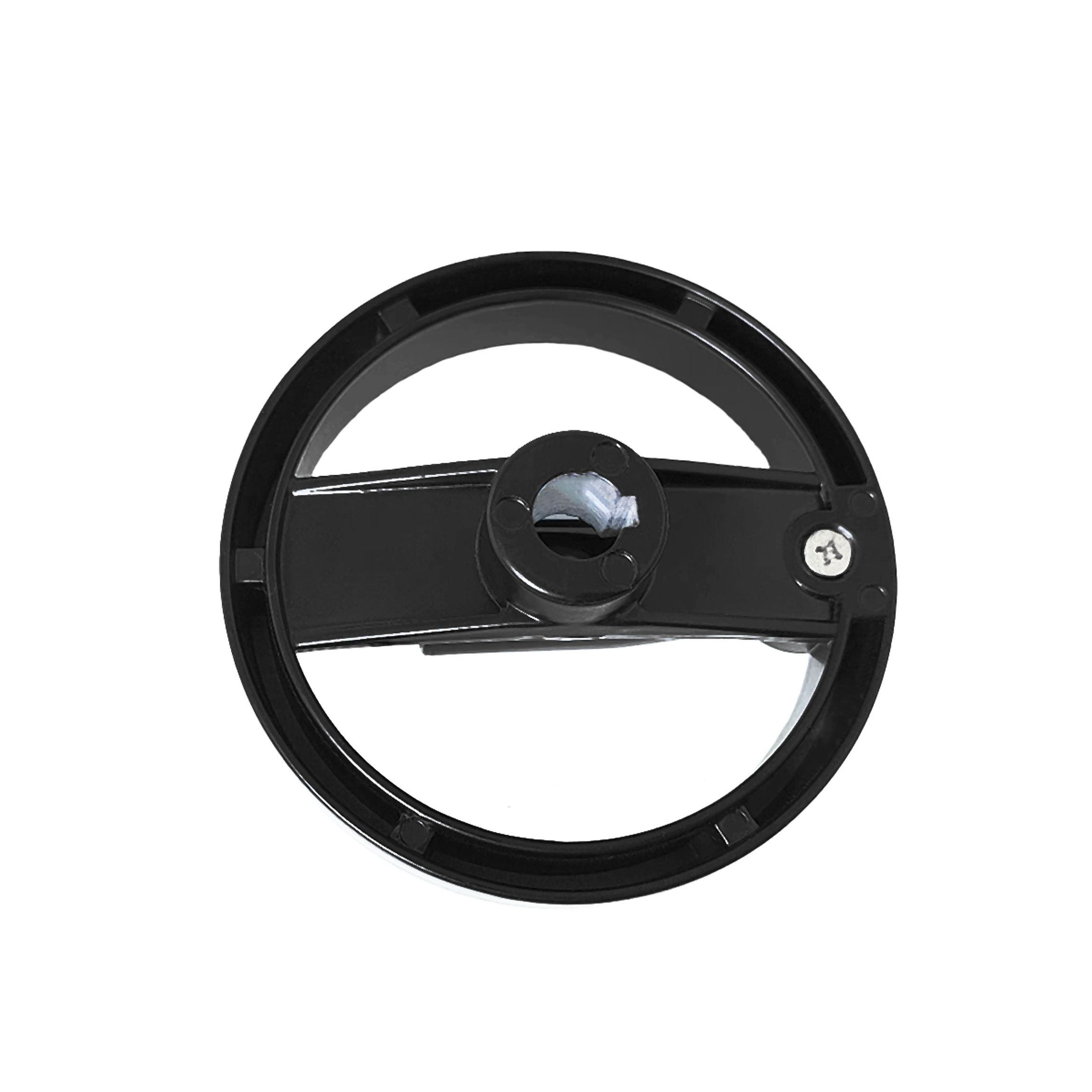 High quality 140mm 250mm aluminum alloy black double spoked handwheel with folding handle