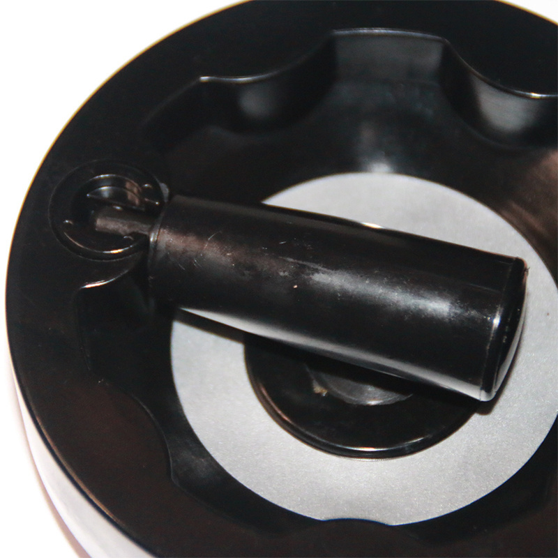 Hot sale black M8 valve aluminium corrugated handwheel