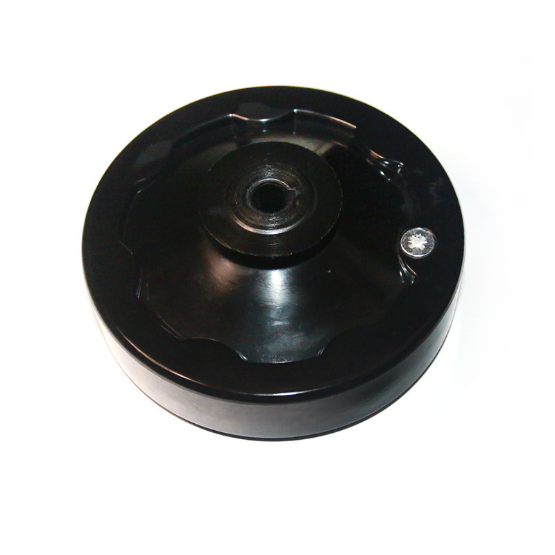 Hot sale black M8 valve aluminium corrugated handwheel