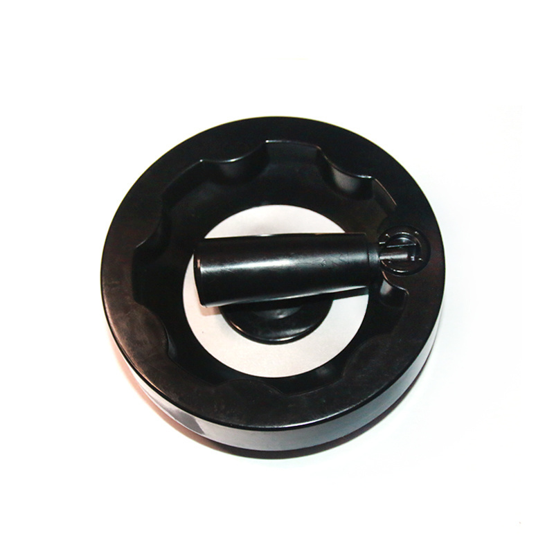 Hot sale black M8 valve aluminium corrugated handwheel