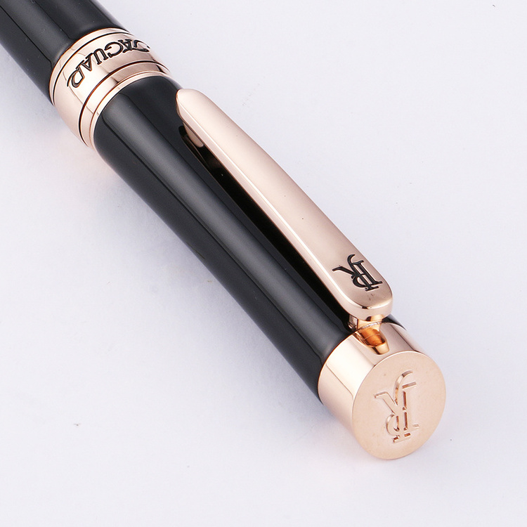 JR4015 (Rose Gold) Brass made twist type ball pen 3D Slant top 