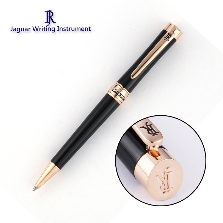 JR4015 (Rose Gold) Brass made twist type ball pen 3D Slant top 