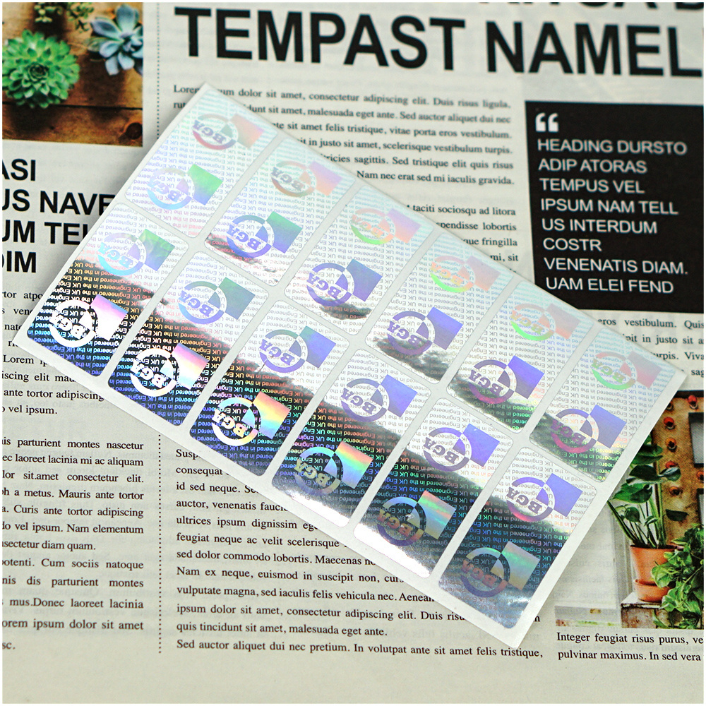 High Quality Ant-Counterfeit Security 3d Hologram Sticker Holographic Label Customized Logo Printing