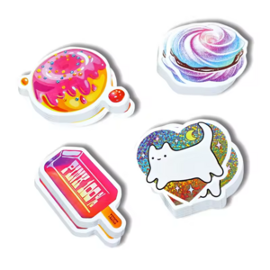 Wholesale Creative Donut Self-Adhesive Sticker Customization Print Clearly Double Side Label Sticker