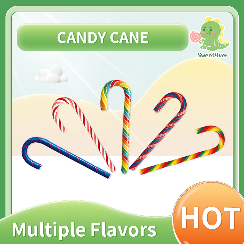 New fruit halal candies import hard candy cane and sweets wholesale christmas candy