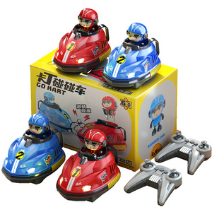 Wholesale 2024 parent-child interaction two player battle racing toy remote control kids electric bumper car