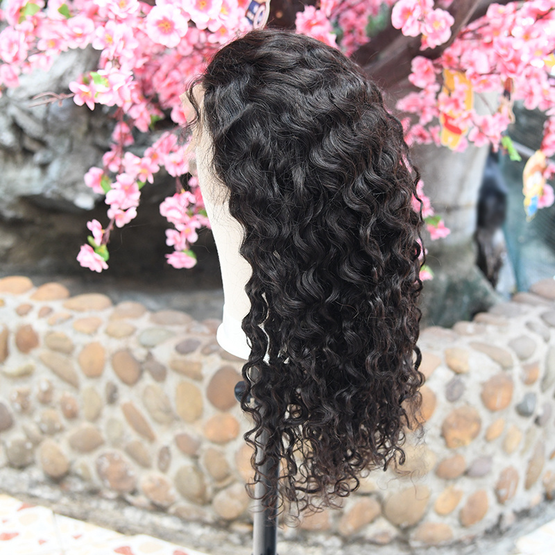 K.SWIGS Wave and Curly Lace Front Human Wigs 180% Density 13 x 4  Lace Half Wigs 100% Human Hair Wigs