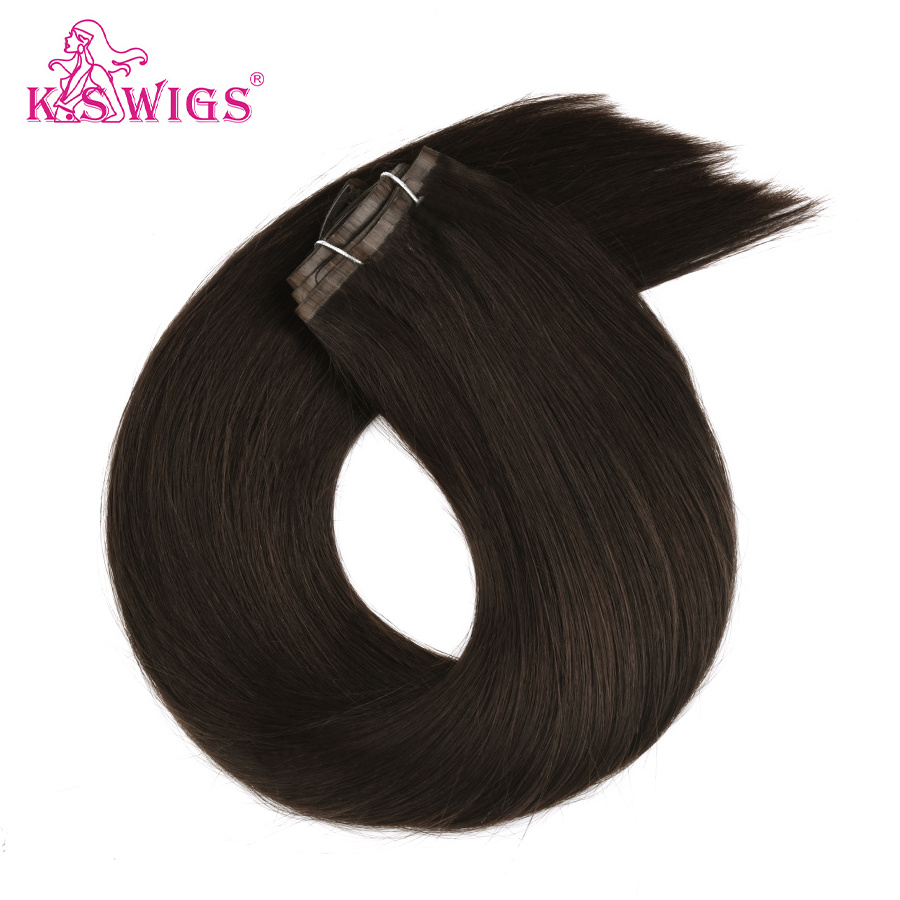 Ultra Thin Seamless Hair Extensions Clip in Hair Double PU Skin Tape Weft 100 Remy Human 20