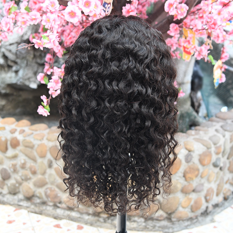 K.SWIGS Wave and Curly Lace Front Human Wigs 180% Density 13 x 4  Lace Half Wigs 100% Human Hair Wigs