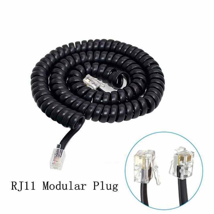 Extension Lead Phone Cord 6p6c 6p4c 24AWG  Rj11 Rj12 Rj9 Telephone Patch Cord Cat5 Telephone Cable Indoor