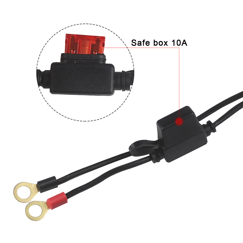 Ring Terminal SAE to O Ring Connecters Extension Cord Cable Connector for Battery Charger/Maintainer