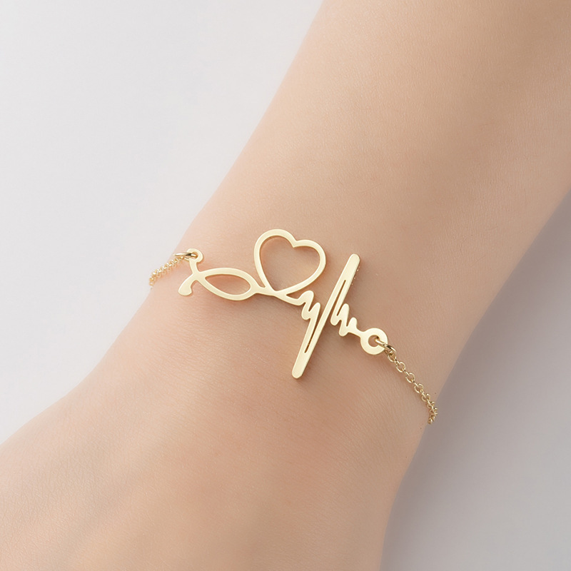 18 styles Stainless Steel Bangle Gold Plated Geometry Moon Sun Heart Hollow Charm Adjustable Bracelet Fashion Women Jewelry