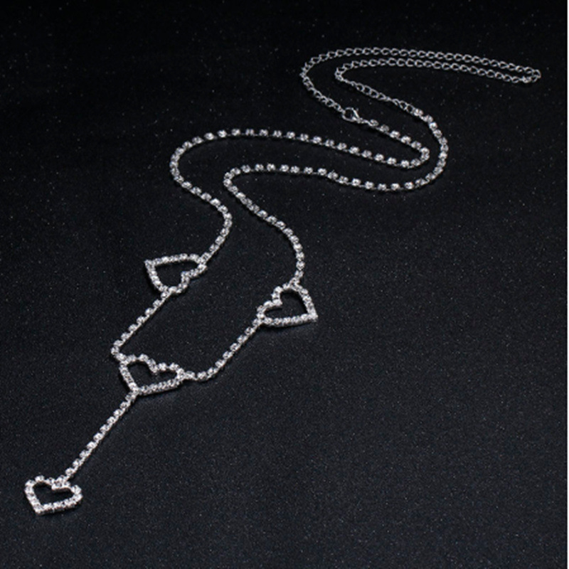 Jewelry waist chain Europe and America diamond claw love waist chain simple sexy body chain women