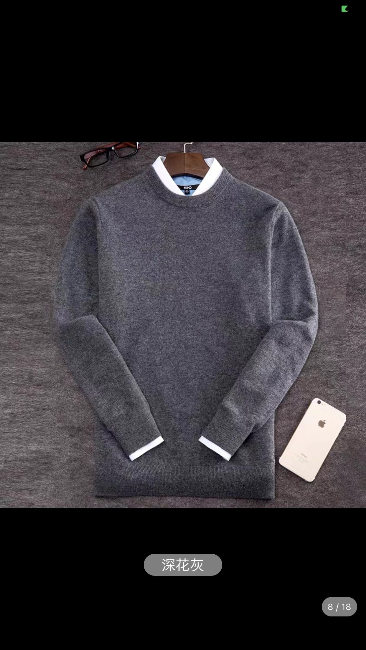 Cashmeren Men's  Knit Crewneck Sweater Cashmere Wool Classic Long Sleeve Pullover