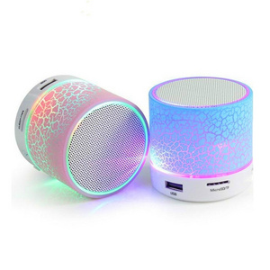 2022 best selling mini crack speaker colorful LED Blue tooth wireless portable Speaker A9 for all mobile phones