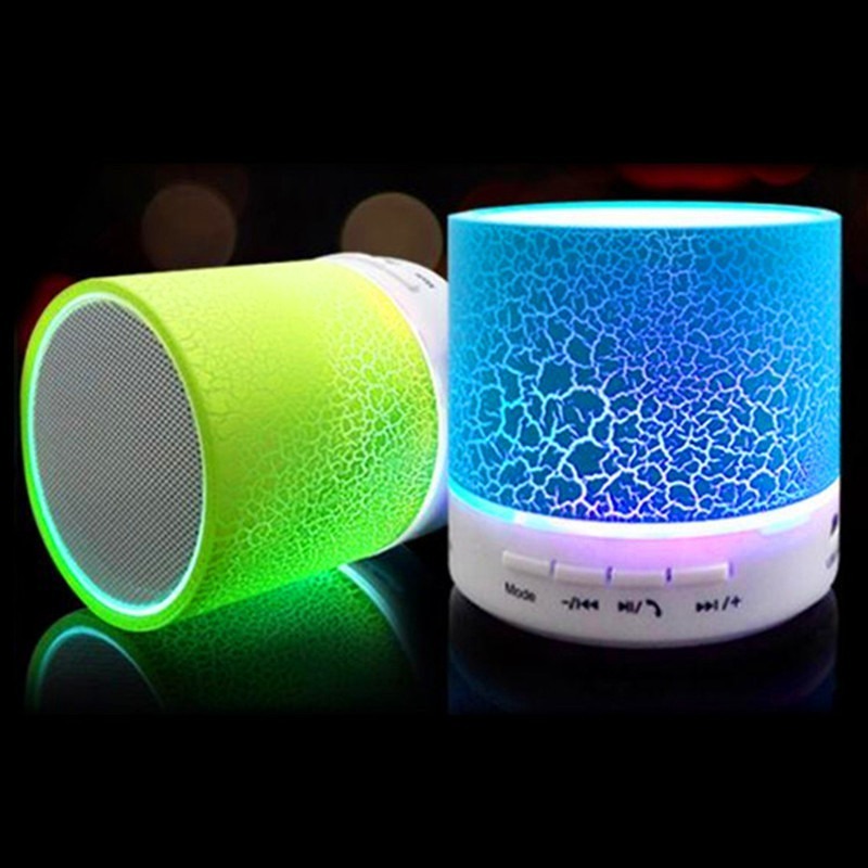 2022 best selling mini crack speaker colorful LED Blue tooth wireless portable Speaker A9 for all mobile phones