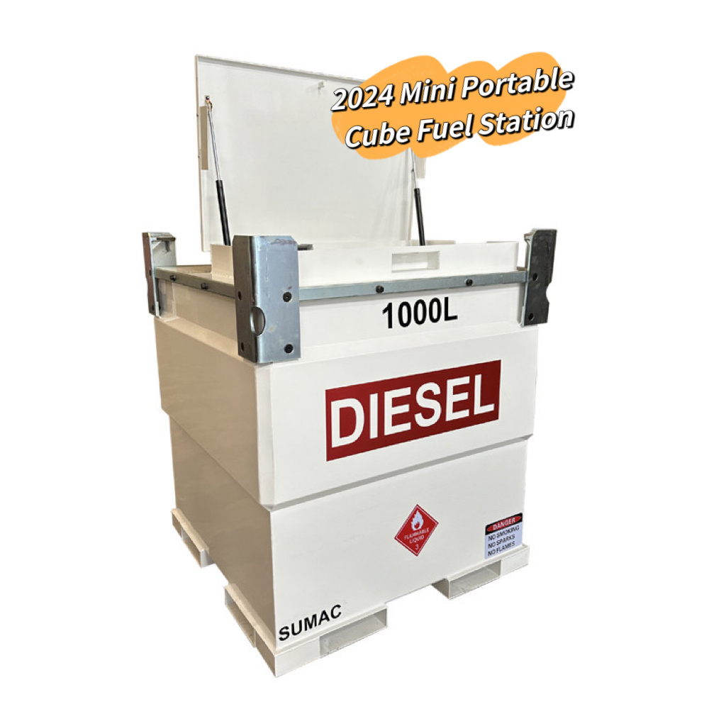 Hot sale double wall diesel fuel tank with pump portable mini Mobile fuel station